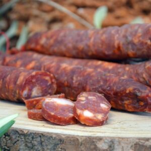 Salsiccia Stagionata Dolce Napoletana Tagliata a Punta di Coltello