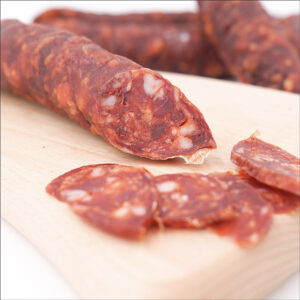 Salsiccia Stagionata Piccante Napoletana Tagliata a punta di coltello